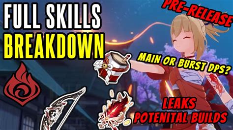 YOIMIYA Full Skills Talent BREAKDOWN and BUILDS | Leaks and Gameplay - Genshin Impact - YouTube