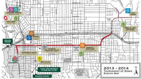 Map Of The Rose Bowl