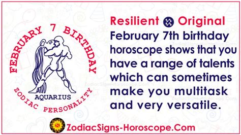 February 7 Zodiac (Aquarius) Horoscope Birthday Personality and Lucky ...