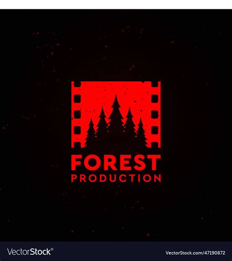 Forest film logo design Royalty Free Vector Image