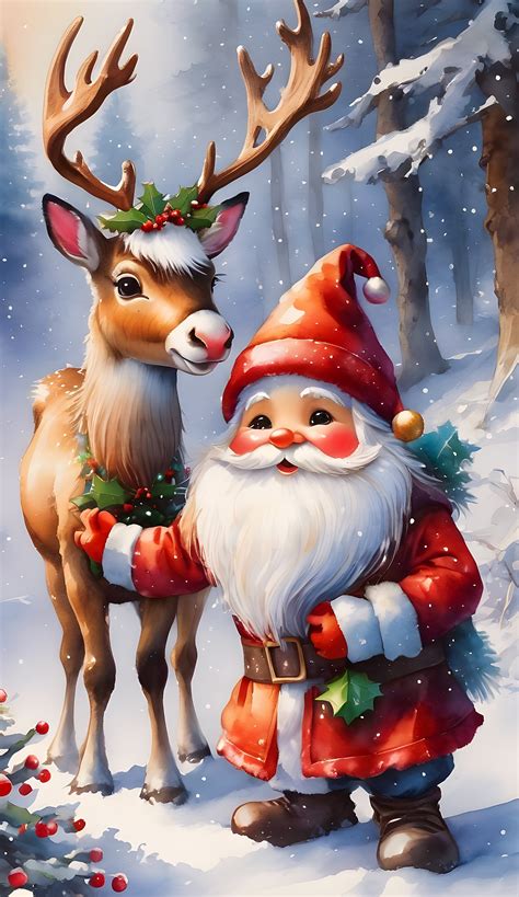 Christmas Gnome Reindeer Winter Free Stock Photo - Public Domain Pictures