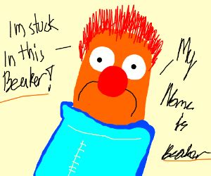 Beaker keeps screaming "Meep" - Drawception