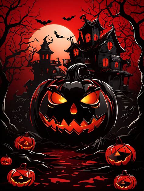 Halloween Spooky Background REd And Black Color Backgrounds | PNG Free Download - Pikbest