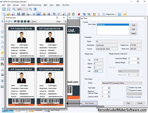 ID card maker Software design quality identity card for student