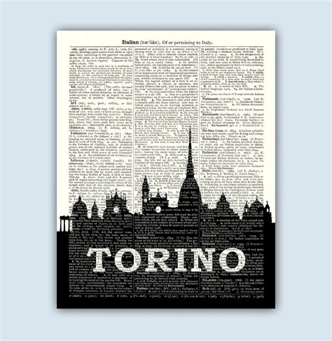 Torino Italy Skyline Torino Wall Art Torino Wall Decor | Etsy