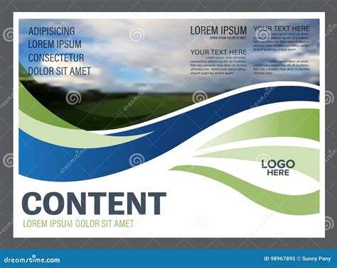 Greenery Presentation Layout Design Template. Annual Report Cover Page. Stock Vector ...