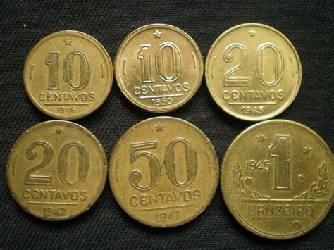 Brasil Monedas 10 20 50 Centavos Año 1945 1947 1950 C/u - $ 75,00 en Mercado Libre