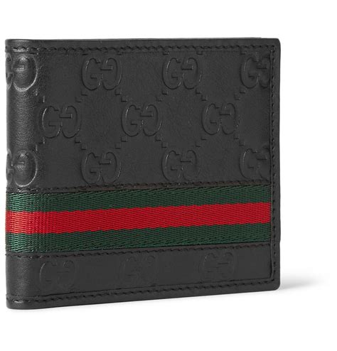 Gucci Embossed Leather Billfold Wallet in Black for Men | Lyst