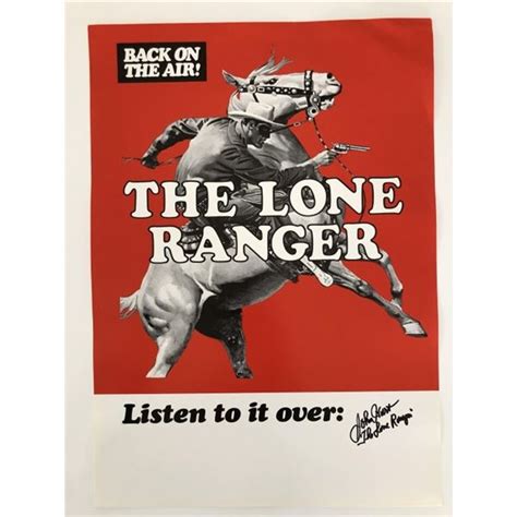 The Lone Ranger John Hart Signed Radio Poster