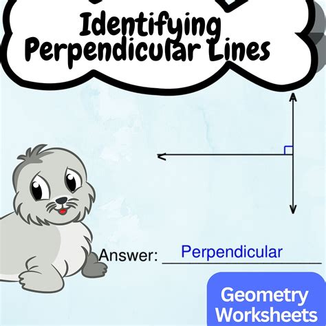 Identifying Perpendicular Lines - Parallel and Perpendicular Lines Worksheets | Made By Teachers