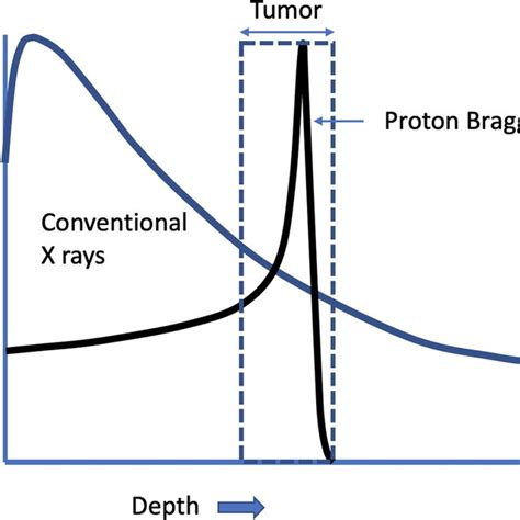 Bragg peak effect diagram. Graphical depiction of the Bragg peak effect... | Download Scientific ...