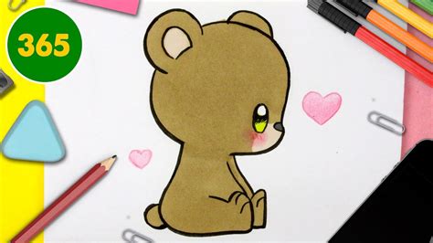 COMMENT DESSINER UN OURS KAWAII - - Dessins faciles à kawaii - Comment ...