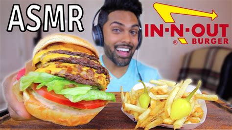 IN-N-OUT 4x4 BURGER AND FRIES | ASMR - YouTube