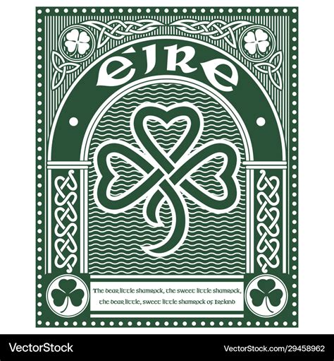 Irish celtic design in vintage retro style Vector Image