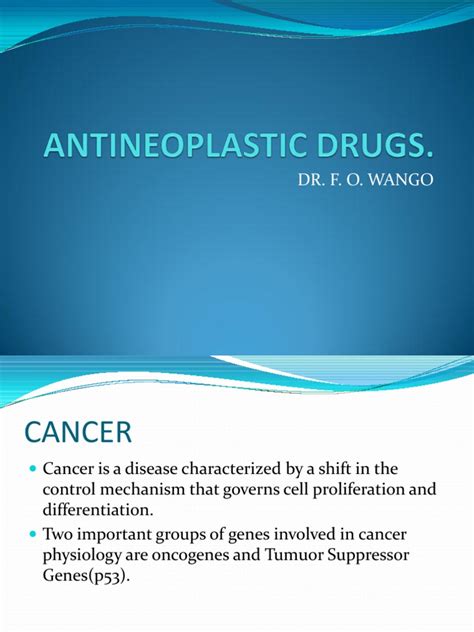 Antineoplastic Drugs | PDF | Chemotherapy | Cell Cycle