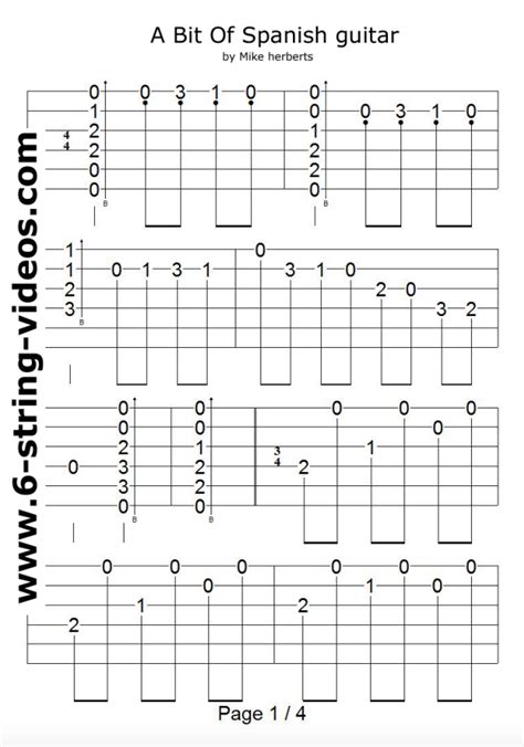 Guitar Tabs: Tabs For: Spanish Guitar