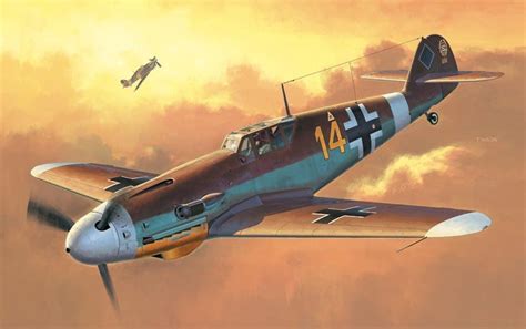 Messerschmitt Bf 109G-2 Trop Hans-Joachim Marseille by Takayoshi Wada Aircraft Painting ...