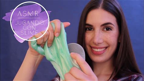 ASMR | Jugando con Slime: slime en el micro | Sonidos Cosquillosos | Lena ASMR - YouTube