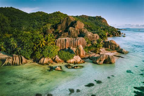 Photo libre de droit de Anse Source D Argent Belle Plage Célèbre À Lîle De La Digue Seychelles ...