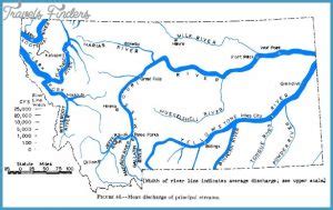 MAP OF MONTANA RIVERS - TravelsFinders.Com