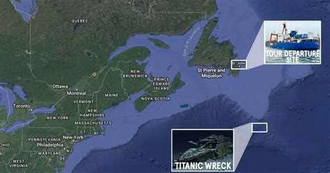 Where is Titanic submarine? How deep missing submersible is as maps ...