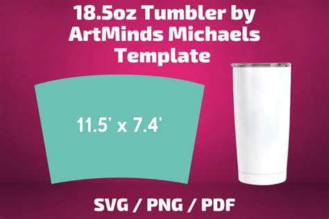 Michaels 18.5 oz tumbler template Sublimation Full (1880710)