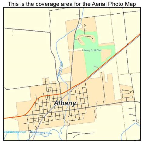 Aerial Photography Map of Albany, IN Indiana