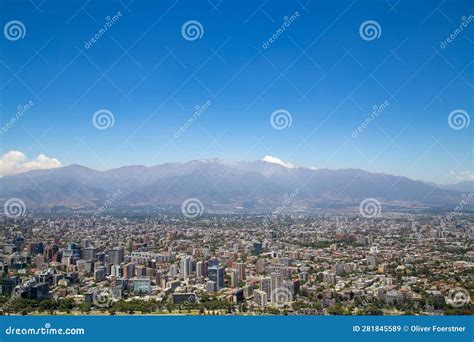 Santiago de Chile Skyline editorial stock image. Image of modern ...