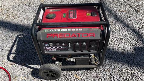 Predator 9000 watt generator from Harbor Freight runtime. - YouTube