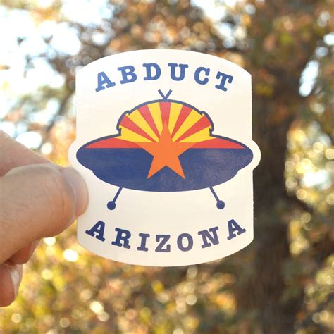 Sticker. Arizona flag bumper sticker laptop sticker Abduct | Etsy