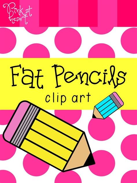 Fat Pencils Clip Art by PinkatHeart on Etsy