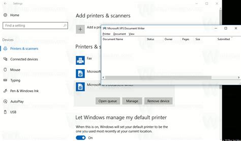 Open Printer Queue in Windows 10