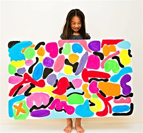 BIG CANVAS ART PAINTING WITH KIDS INSPIRED BY MATISSE