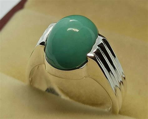 Natural Feroza Ring Sterling Silver 925 Handmade Men Turquoise Ring Clean Feroza | eBay | Mens ...