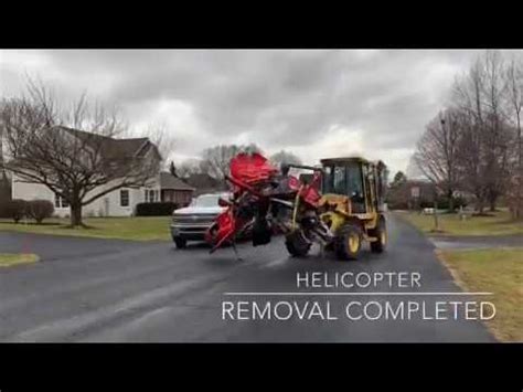 Robinson R66 helicopter that crashed in Cumberland County neighborhood removal completed - YouTube