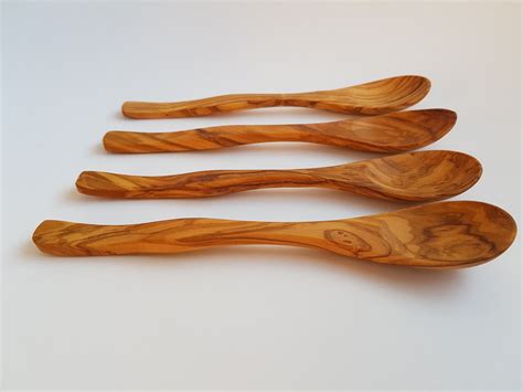 Olive Wood Spoons Set of 4 Great Wooden Spoons - Etsy