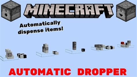 Minecraft 5 Automatic Dispenser/Dropper Designs! Automatically Dispense Items - YouTube ...