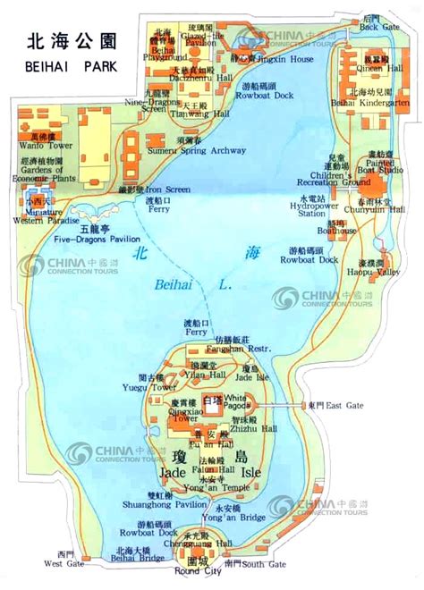 Beihai Park Map, Beijing Beihai Park Map - Beijing Travel Guide