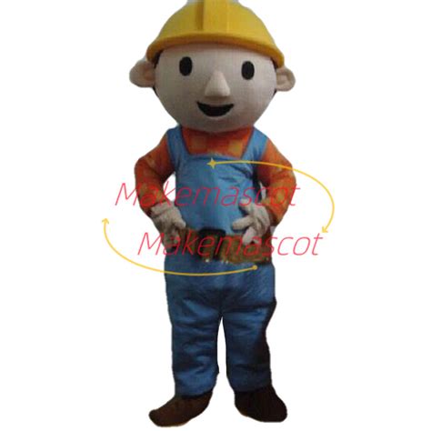 Enthusiastic Bob the Builder Mascot Costume