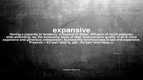 What does expansive mean - YouTube