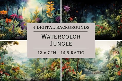 Watercolor Jungle Graphic by Juniper Moon · Creative Fabrica