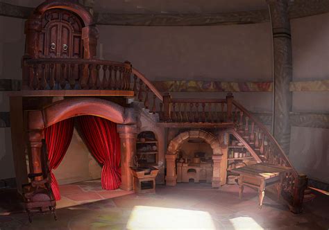 Tangled tower interior by sherkhannabi on DeviantArt