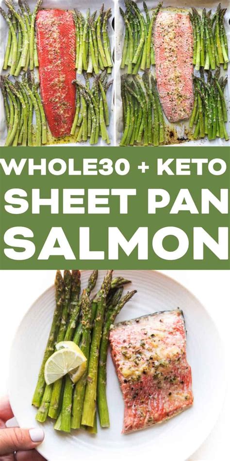 Whole30 + Keto Sheet Pan Salmon + Asparagus - Tastes Lovely