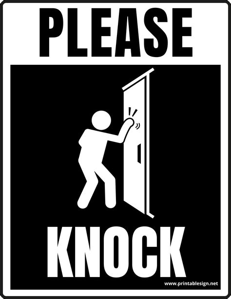 20+ Printable Please Knock Signs - Printableo.Com