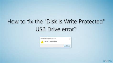 How to fix the “Disk Is Write Protected” USB Drive error? in 2022 | Usb ...