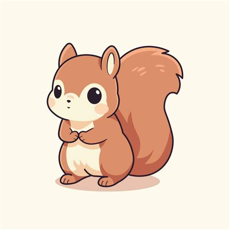 Cute squirrel cartoon vector illustration 27728325 Vector Art at Vecteezy