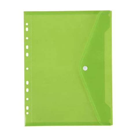 Marbig Binder Pocket with Button Closure Lime | Black Cat Printing | Black Cat Printing & Stationery