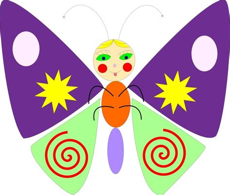 Butterfly funny cartoon drawing free image download