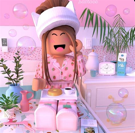 Breakfast time! | Cute tumblr wallpaper, Roblox animation, Roblox pictures