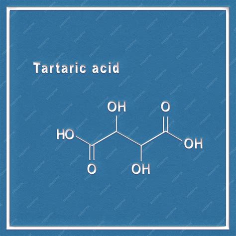 Premium Photo | Tartaric acid, structural chemical formula on a white ...